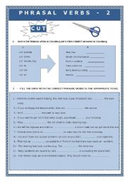 English Worksheet: PHRASAL VERBS 2