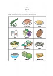 English Worksheet: Movers - Part 1 - Food