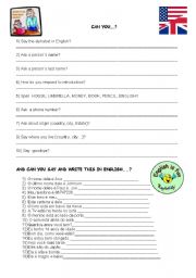 English worksheet: Checking understanding elementary