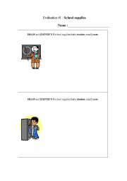 English Worksheet: School supplies