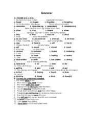 English Worksheet: grammar