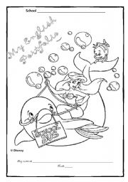 English Worksheet: portfolio coverpage