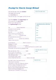 English worksheet: Praying for Time (song)