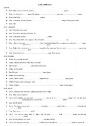 English Worksheet: a/an/some/any