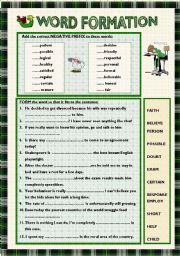 English Worksheet: Word formation 