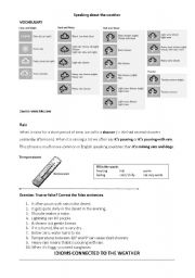 Speakind about the weather and understanding weather forecasts