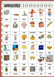 English Worksheet: OPPOSITES