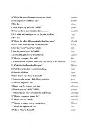 English worksheet: passaparola