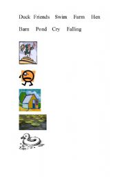 English Worksheet: Jen and Duck