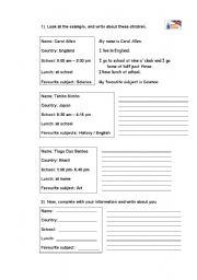 English worksheet: Introduction exercise