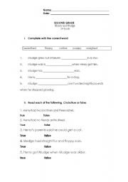 English worksheet: Henry and Mudge First Book
