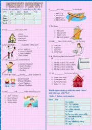 English Worksheet: Since/for and Present Perfect Test