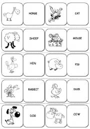 English Worksheet: Pets - DOMINOES