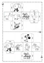 English Worksheet: Pets - DICE -  FULLY EDITABLE