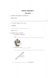 English Worksheet: How much is...