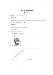 English worksheet: How much is...