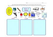 English Worksheet: States of Matter