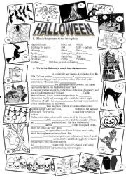 English Worksheet: Halloween