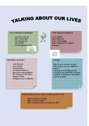 English worksheet: TALKING ABOUT OUR LIVES