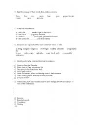 English worksheet: level test