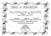 English Worksheet: Sing a rainbow