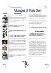 English worksheet: A League of Their Own-Worksheet II