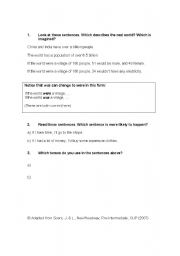 English worksheet: Second Conditional Guided Discovery