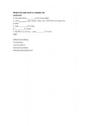 English Worksheet: excersise