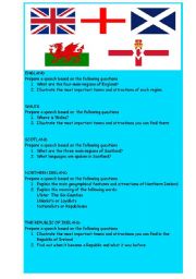 English Worksheet: RESEARCH WORK: ON THE UK AND IRELAND