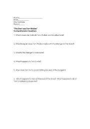 English Worksheet: Upon the Burning of our House
