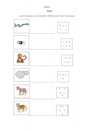 English Worksheet: Starters - Part 5 - Animals Vocabulary