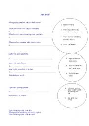 English Worksheet: Fix you :colplay