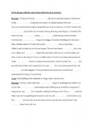 English worksheet: Gap filling exercise based on the movie Vicky, Christina, Barcelona