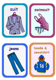 English Worksheet: Clothes Flashcards 4-5