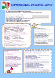 English Worksheet: COMPARATIVES and SUPERLATIVES