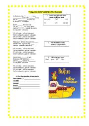 English Worksheet: Yellow Submarine