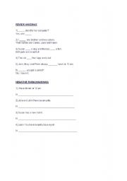 English worksheet: English Review - Basic Level