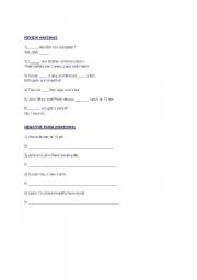 English Worksheet: English Review - Basic Level