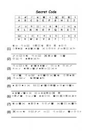 English Worksheet: Secret Code