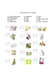 English Worksheet: Verbs Related to Cooking