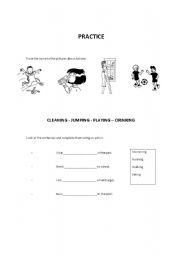 English worksheet: Actions