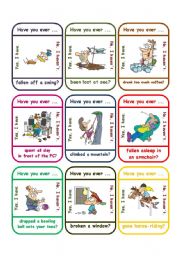 Present Perfect - Have you ever ... game (go fish)