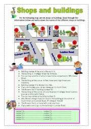 English Worksheet: Shops and building