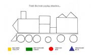 English Worksheet: Lets paint the train!