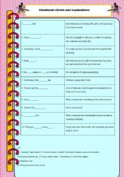 English Worksheet: Situational clichs