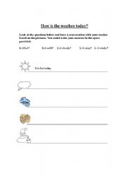 English Worksheet: Weather talk