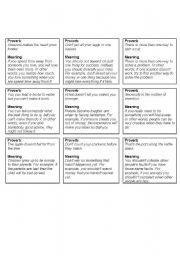 English Worksheet: Proverbs