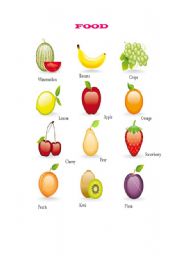 English Worksheet: Food =)