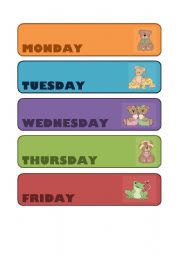 English worksheet: Days of the week