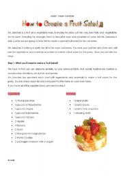 English Worksheet: Fruits